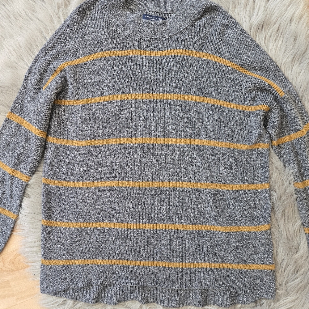 American Eagle Jegging Fit /oversized Striped Sweater - Picture 2 of 9